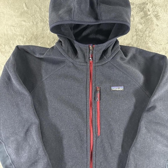 Patagonia Better Sweater Fleece Sweater Men's XL Navy Full-Zip Hooded Jacket - Picture 2 of 8